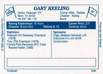 1992 JAGS #57 Gary Keeling Back