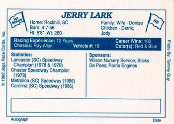 1992 JAGS #65 Jerry Lark Back
