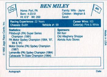1992 JAGS #201 Ben Miley Back