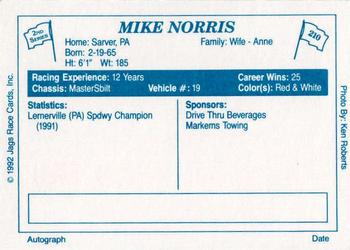 1992 JAGS #210 Mike Norris Back