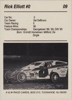 1991 K & W Dirt Track #09 Rick Elliott Back