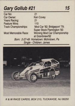 1991 K & W Dirt Track #15 Garry Gollub Back