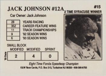 1994 K & W Dirt Track #15 Jack Johnson Back