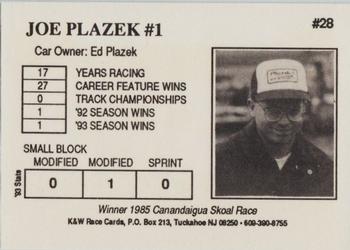1994 K & W Dirt Track #28 Joe Plazek Back