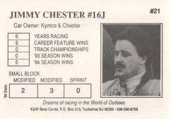 1995 K&W Dirt Track #21 Jimmy Chester Back