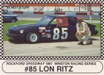1991 Langenberg Hot Stuff Rockford Speedway #54 Lon Ritz Front