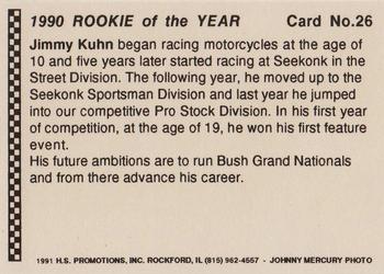 1991 Langenberg Hot Stuff Seekonk Speedway #26 Jimmy Kuhn Back
