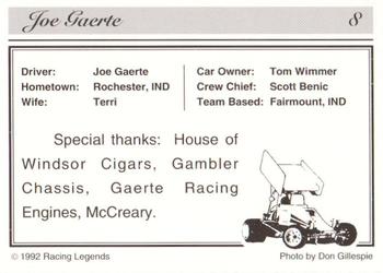 1992 Racing Legends Sprints #8 Joe Gaerte's Car Back