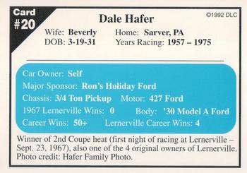 1992 Donny's Lernerville Speedway Part 1 #20 Dale Hafer Back