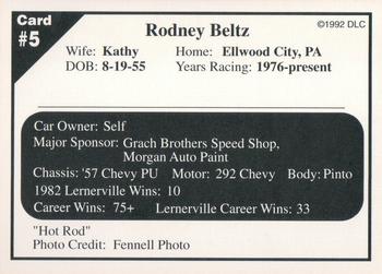 1992 Donny's Lernerville Speedway Part 2 #5 Rodney Beltz Back