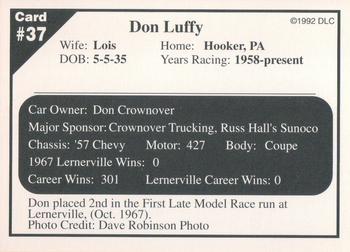1992 Donny's Lernerville Speedway Part 2 #37 Don Luffy Back