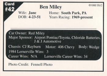 1992 Donny's Lernerville Speedway Part 2 #42 Ben Miley Back