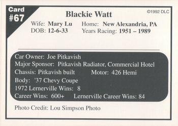 1992 Donny's Lernerville Speedway Part 2 #67 Blackie Watt Back