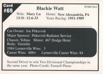 1992 Donny's Lernerville Speedway Part 2 #69 Blackie Watt Back