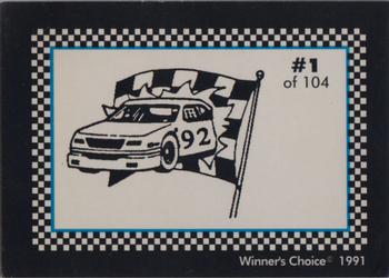 1991 Winner's Choice Modifieds  #1 Cover Card Back
