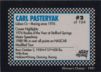 1991 Winner's Choice Modifieds  #2 Carl Pasteryak Back