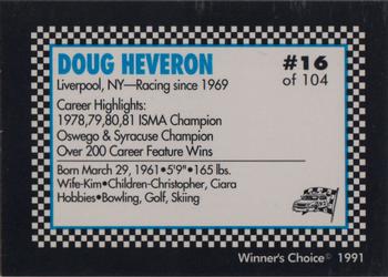 1991 Winner's Choice Modifieds  #16 Doug Heveron Back