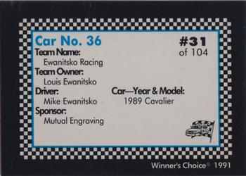 1991 Winner's Choice Modifieds  #31 Mike Ewanitsko's Car Back