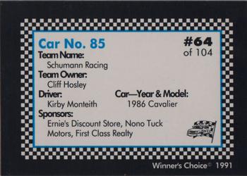 1991 Winner's Choice Modifieds  #64 Kirby Monteith's Car Back