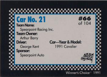 1991 Winner's Choice Modifieds  #66 George Kent's Car Back