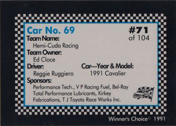 1991 Winner's Choice Modifieds  #71 Reggie Ruggiero's Car Back