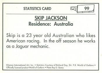 1991 World of Outlaws #99 Skip Jackson Back