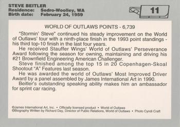 1994 World of Outlaws #11 Steve Beitler Back