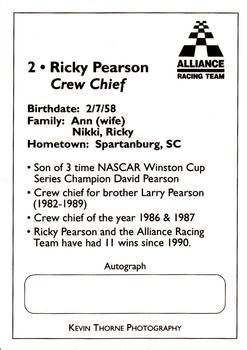 1995 Alliance Racing Team #2 Ricky Pearson Back