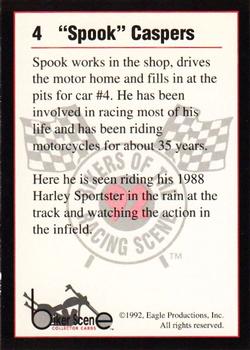 1992 Eagle Productions Bikers of the Racing Scene #4 Spook Caspers Back