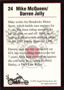 1992 Eagle Productions Bikers of the Racing Scene #24 Mike McQueen / Darren Jolly Back