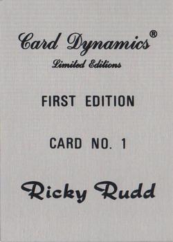 1992 Card Dynamics Ricky Rudd #1 Ricky Rudd Back