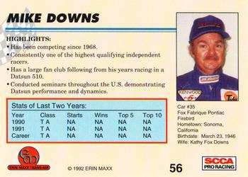 1992 Erin Maxx Trans-Am #56 Mike Downs' Car Back
