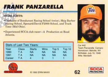 1992 Erin Maxx Trans-Am #62 Frank Panzarella's Car Back