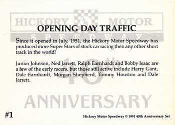 1991 Hickory Motor Speedway 40th Anniversary Set #1 Opening Day Traffic Back