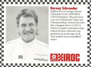 1991 Dodge IROC #NNO Dorsey Schroeder Front