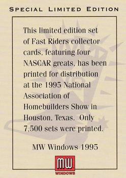 1995 MW Windows Fast Riders #NNO Terry Labonte / Michael Waltrip / Dale Jarrett / David Green Back