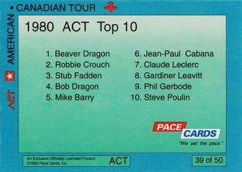 1992 Pace American-Canadian Tour #39 Randy MacDonald / Brad Leighton Back