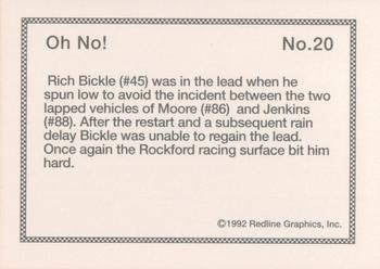 1992 Redline Graphics Short Track #20 Oh No! Back