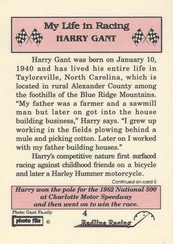 1992 Redline Racing My Life in Racing Harry Gant #4 Pole winner Back