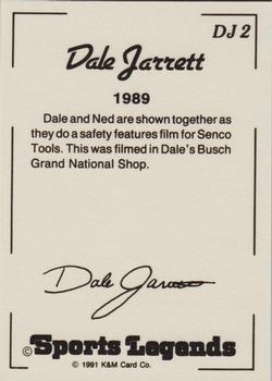 1991 K & M Sports Legends Dale Jarrett #DJ2 Dale Jarrett / Ned Jarrett Back