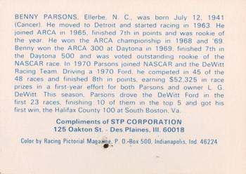 1972 STP #NNO Benny Parsons Back