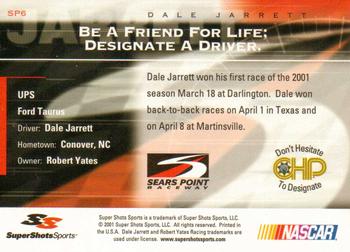 2001 Super Shots CHP Sears Point #SP6 Dale Jarrett's Car Back