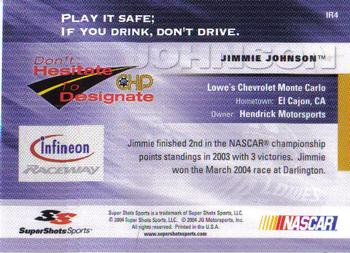 2004 Super Shots CHP Infineon Raceway #IR4 Jimmie Johnson Back