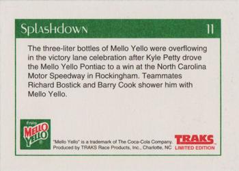 1991 Traks Mello Yello Kyle Petty #11 Splashdown Back