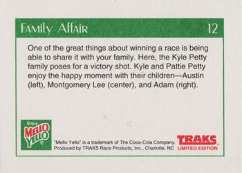 1991 Traks Mello Yello Kyle Petty #12 Family Affair Back