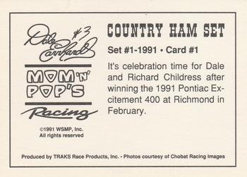1991 Traks Mom-N-Pop's Ham Dale Earnhardt #1 Dale Earnhardt / Richard Childress Back