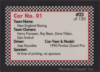 1991 Winner's Choice New England #23 Joey Kourafas' Car Back