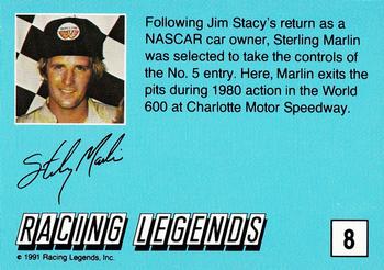 1991 Racing Legends Sterling Marlin #8 Sterling Marlin's car Back