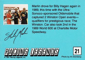 1991 Racing Legends Sterling Marlin #21 Sterling Marlin's car Back