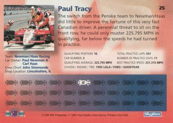 1996 SkyBox Indy 500 #25 Paul Tracy Back